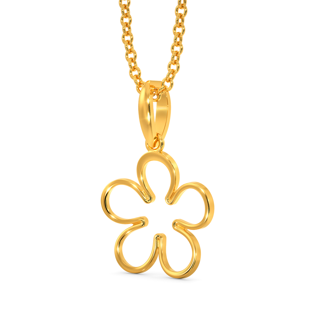 Plumeria Spring Gold Pendants
