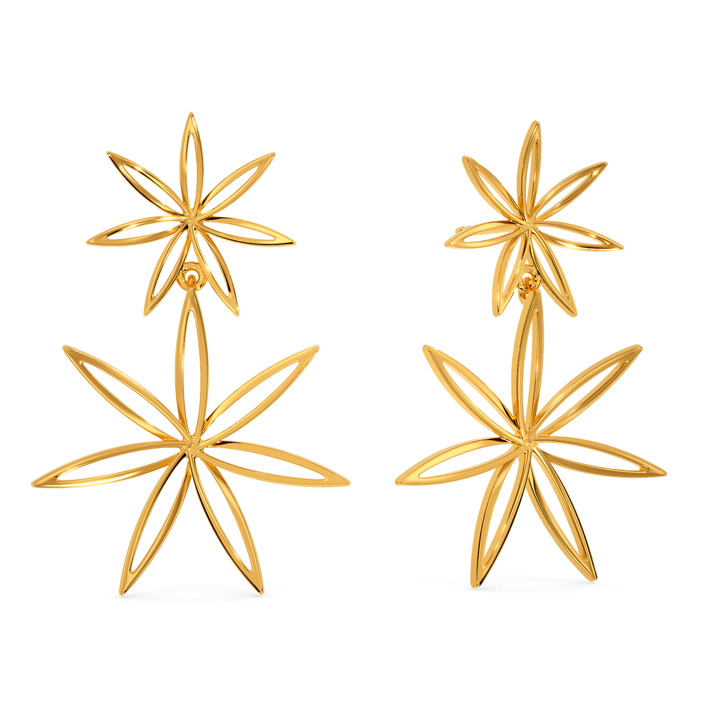 Flannel Jazz Gold Earrings