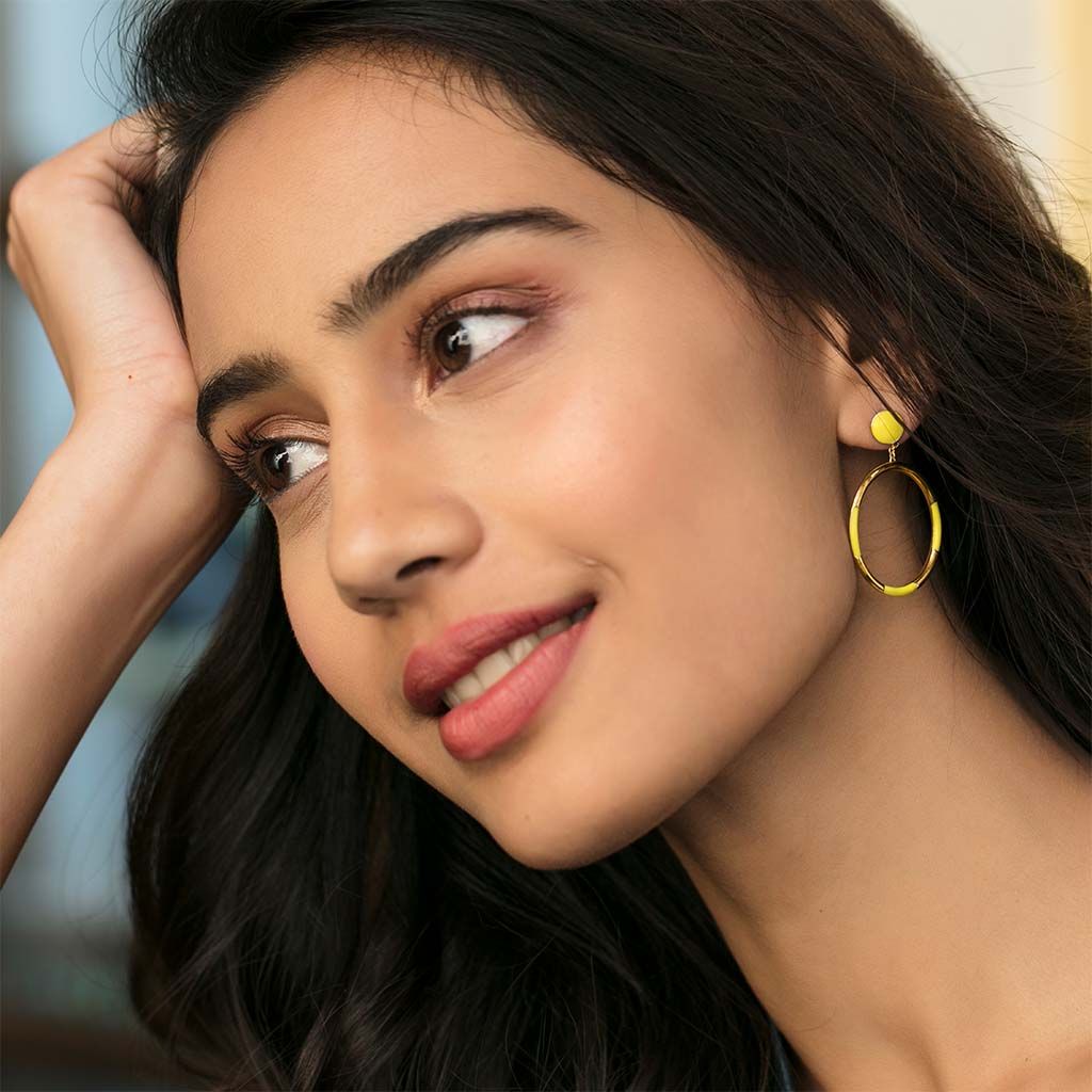 Lime N Lemon Gold Earrings