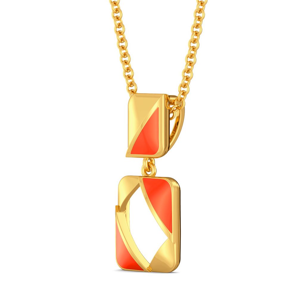 Tangerine String Gold Pendants