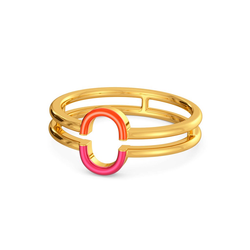 Tangerine Blush Gold Rings alternate view 3
