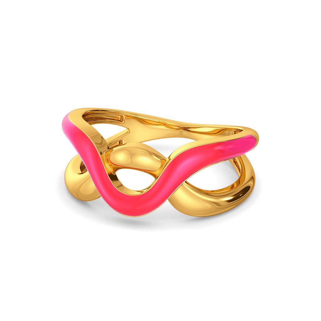 The Punchy Pink Gold Rings alternate view 3