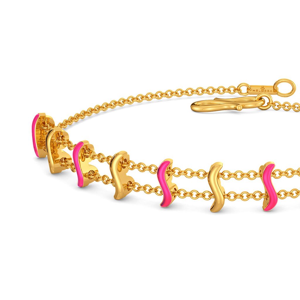Pink On The Brink Gold Bracelets