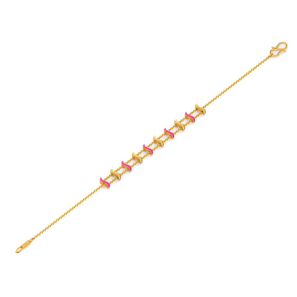 Pink On The Brink Gold Bracelets