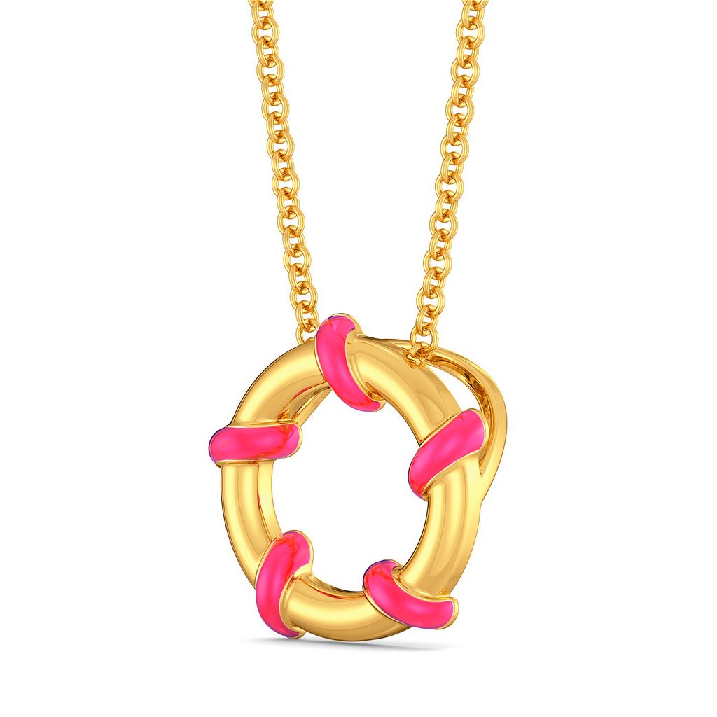 Pink On The Brink Gold Pendants
