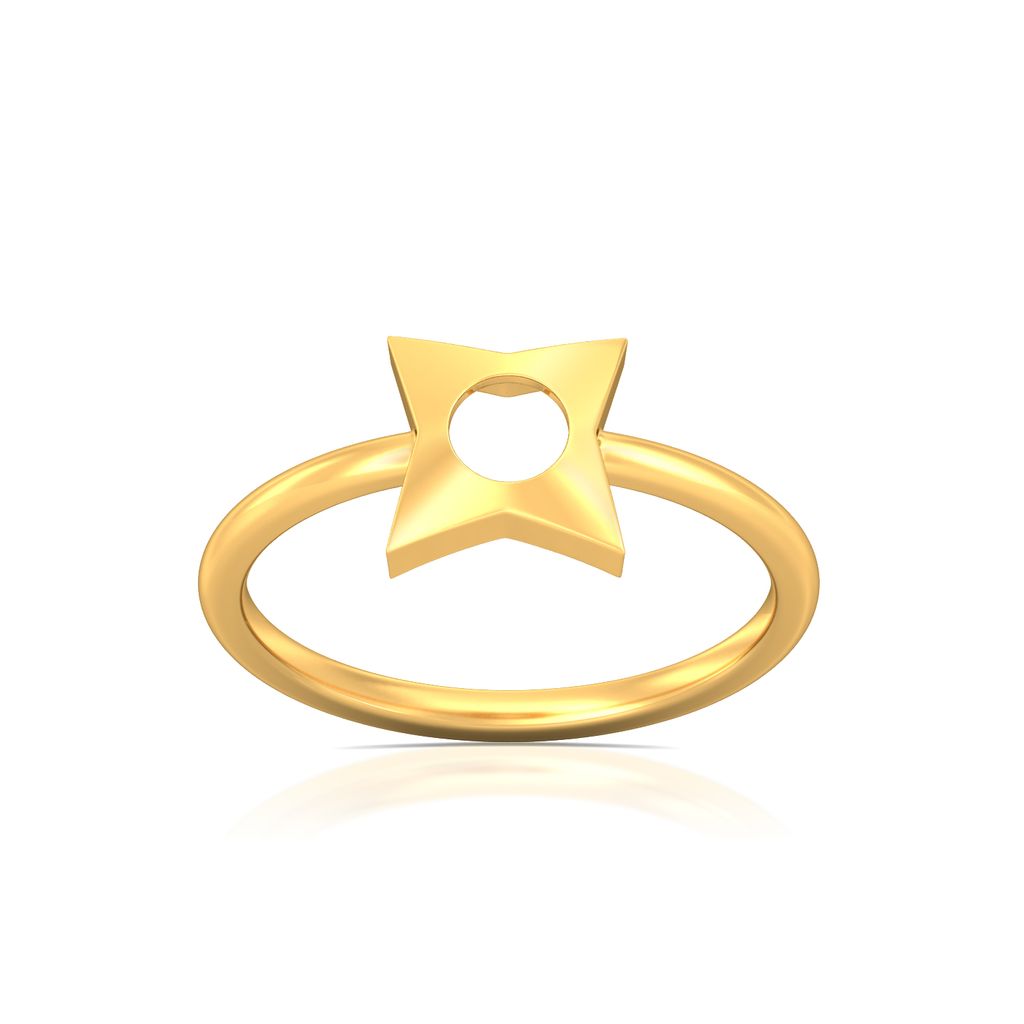 Star of Goth Gold Rings alternate view 3