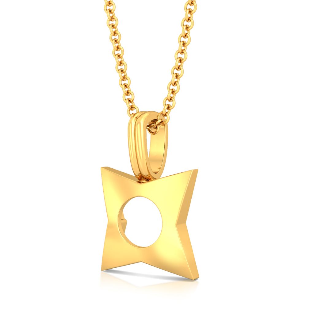 Star of Goth Gold Pendants