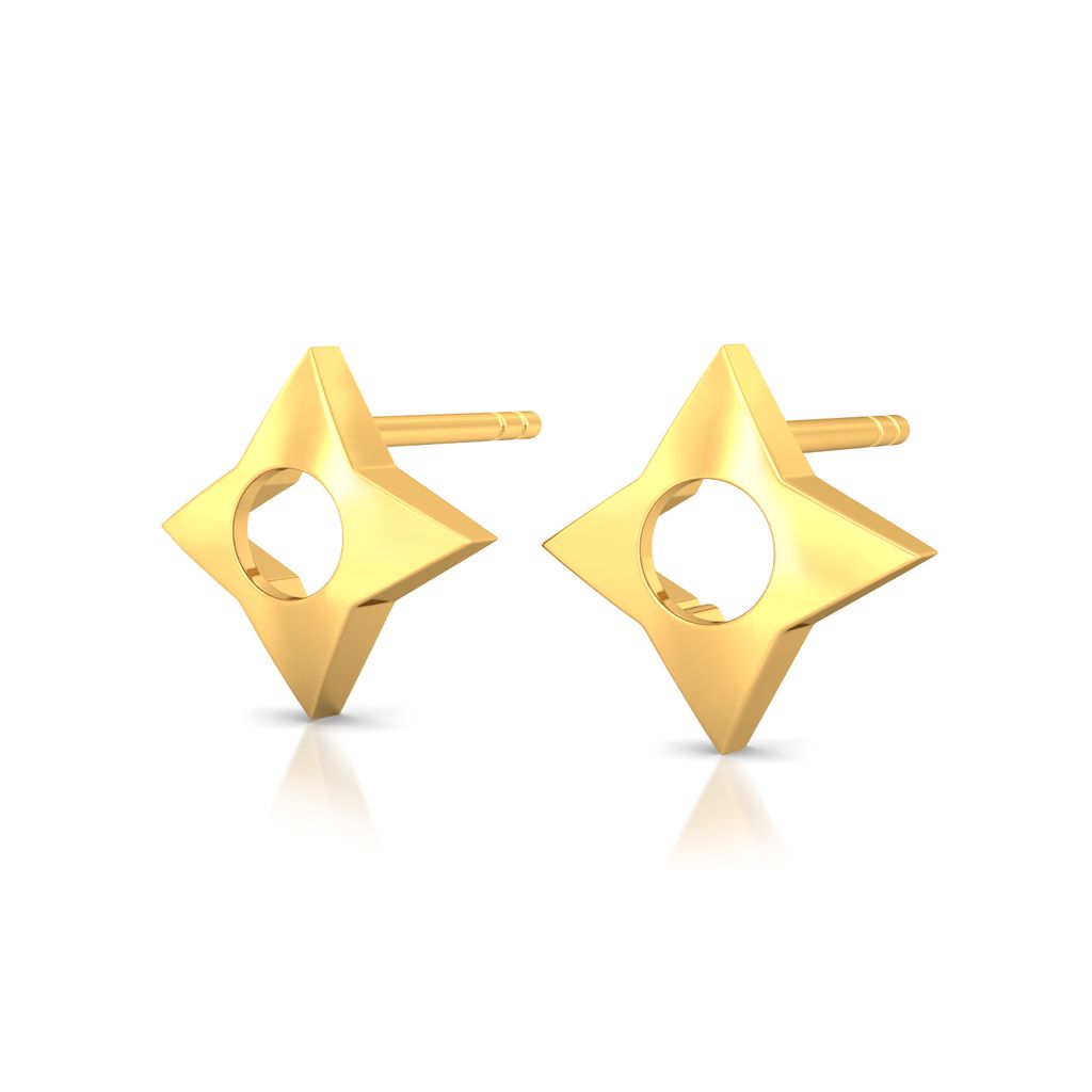 Star of Goth Gold Earrings