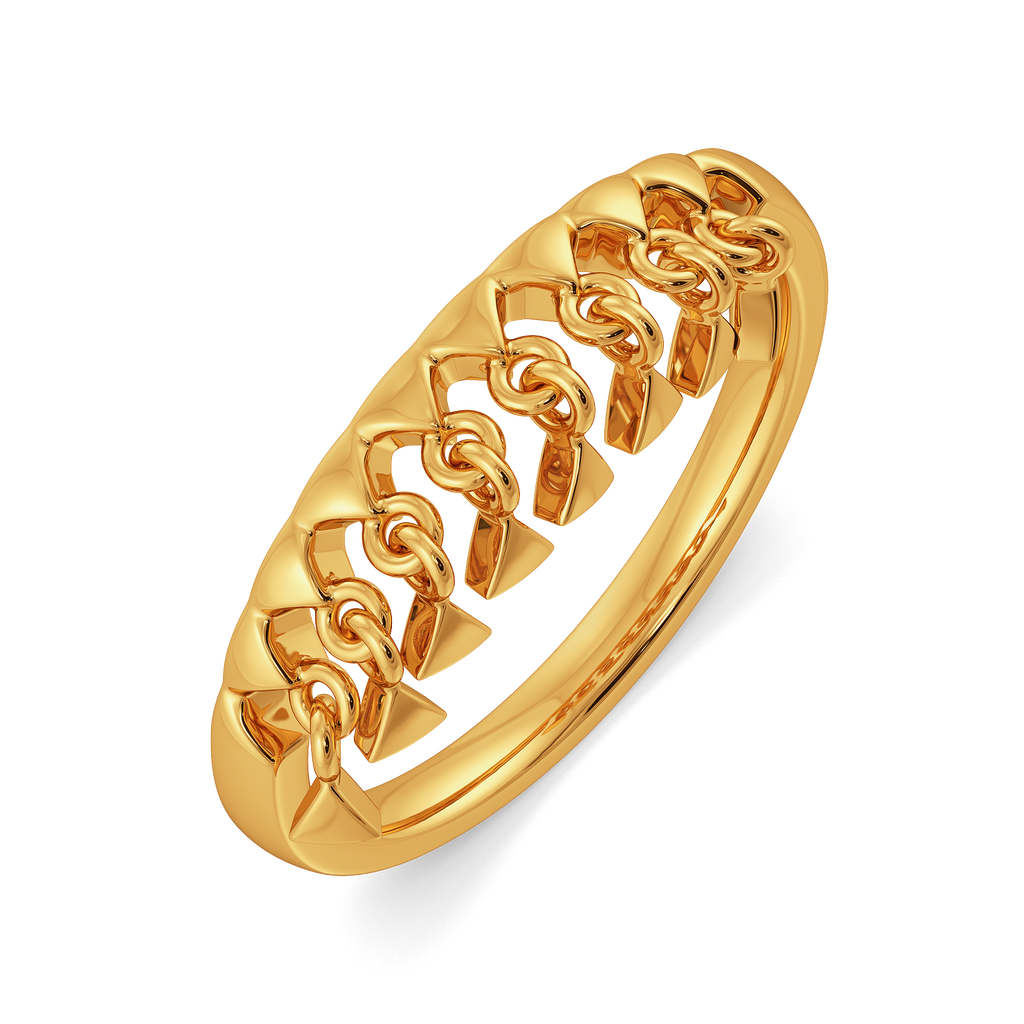 Fringe Flourish Gold Rings