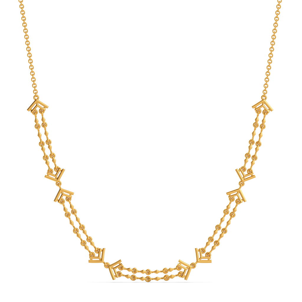 Fringe Flourish Gold Necklaces