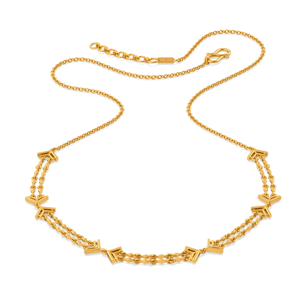 Fringe Flourish Gold Necklaces