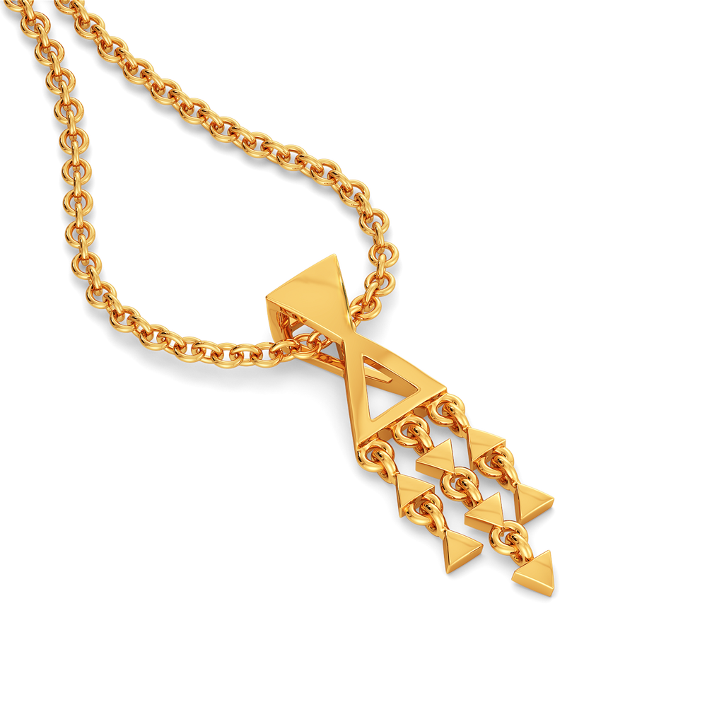 Fringe Flourish Gold Pendants