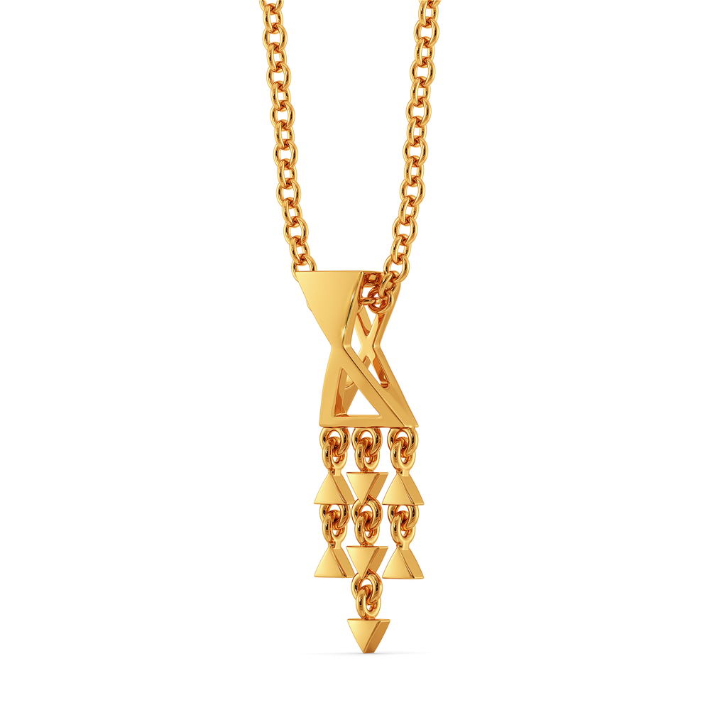 Fringe Flourish Gold Pendants
