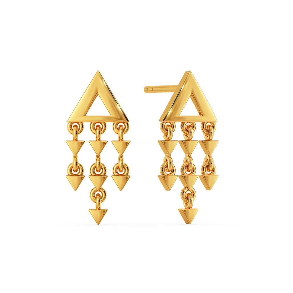 Fringe Flourish Gold Earrings