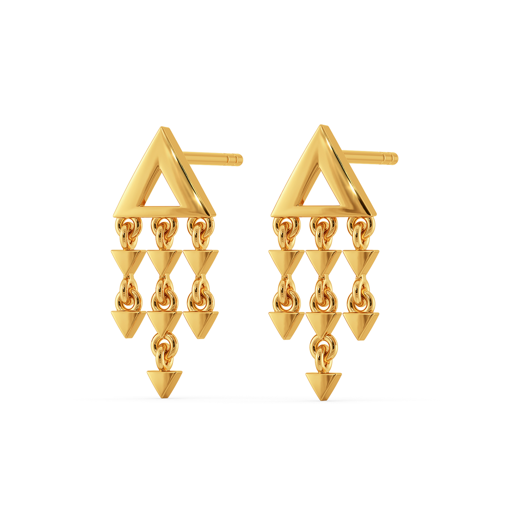 Fringe Flourish Gold Earrings