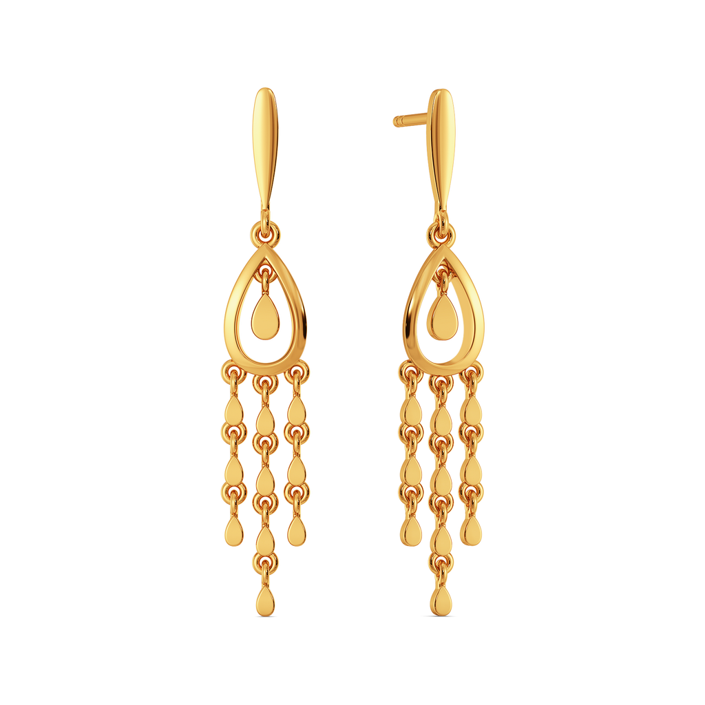 Slay in Fringe Gold Earrings