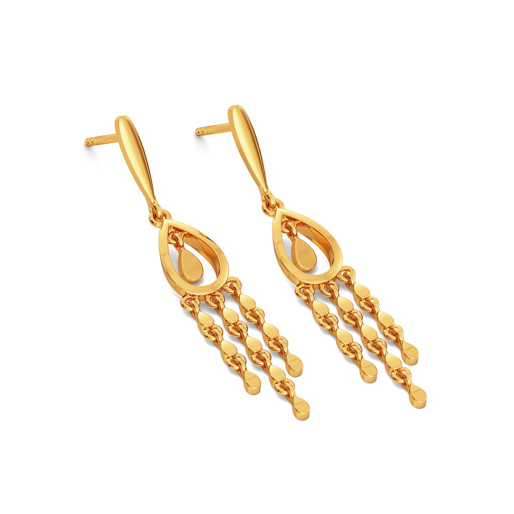 Slay in Fringe Gold Earrings