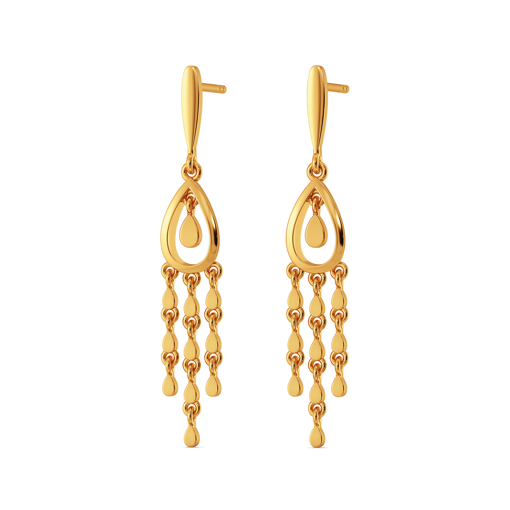 Slay in Fringe Gold Earrings