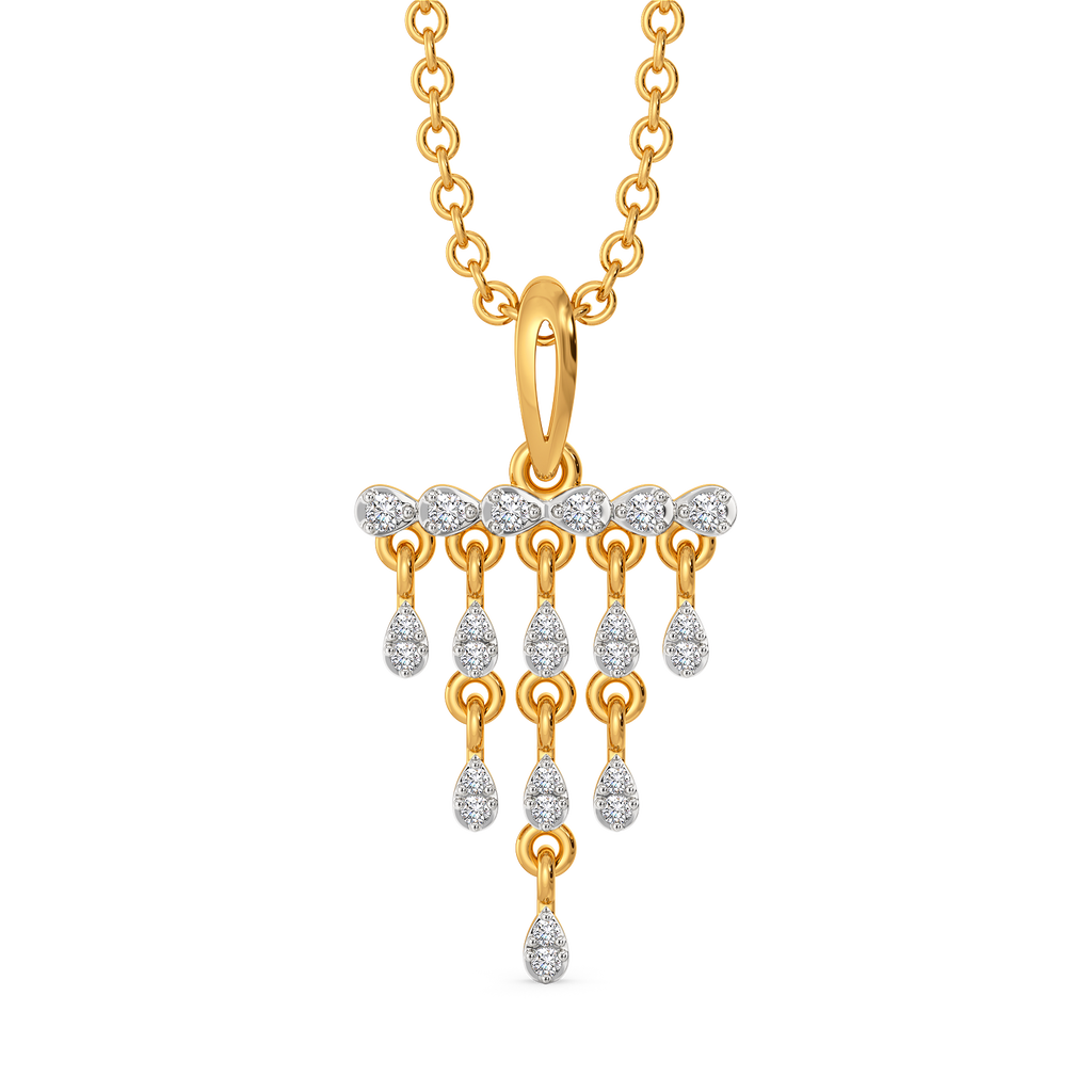 Fringe Toned Diamond Pendants