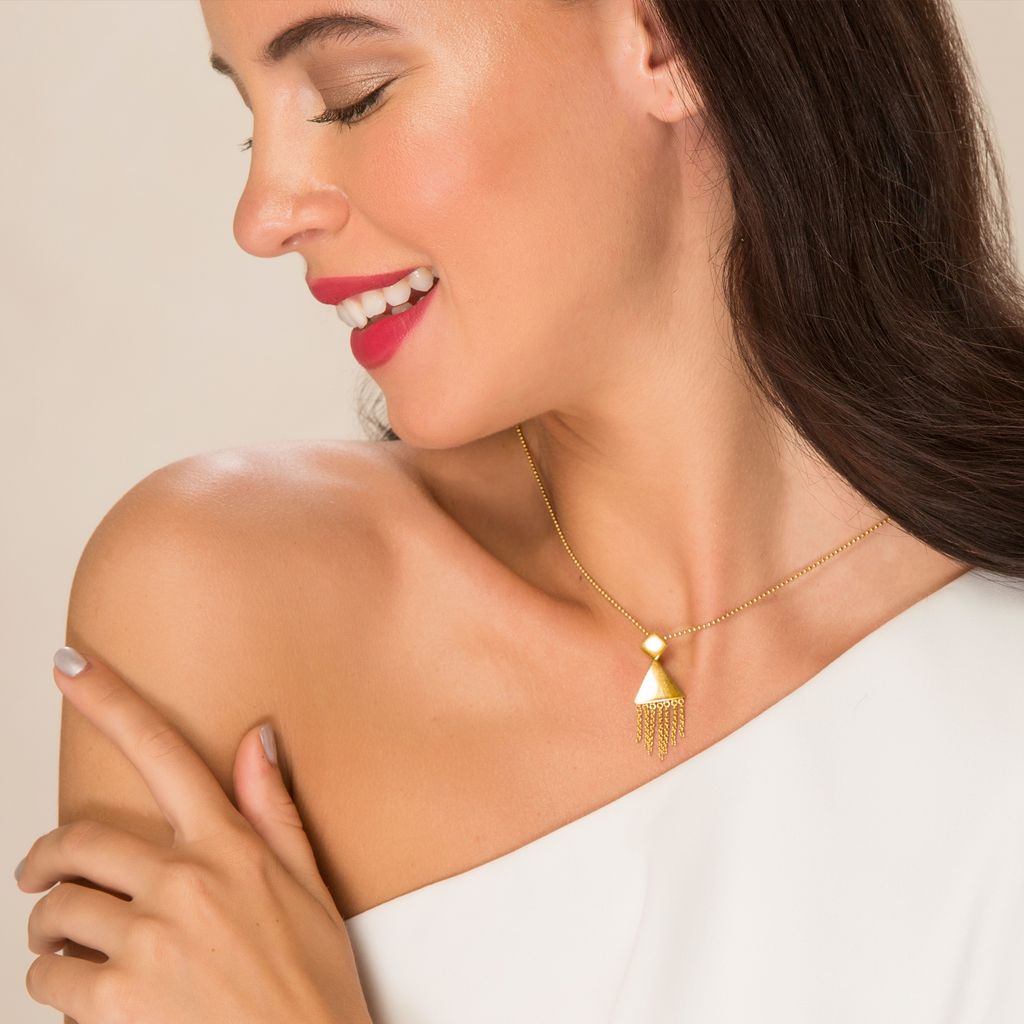 Fringe Swing Gold Pendants