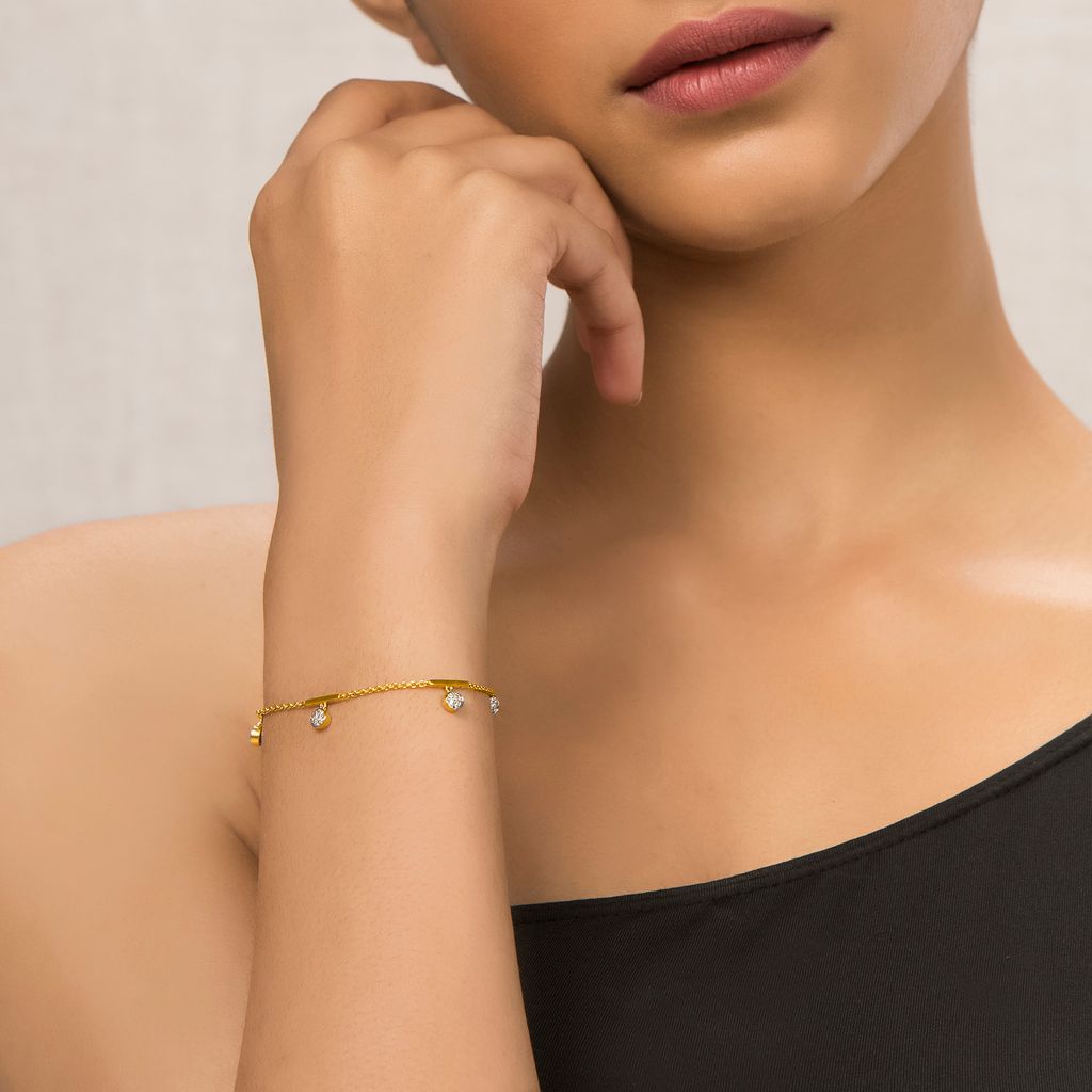 Curves of Shimmer Diamond Bracelets