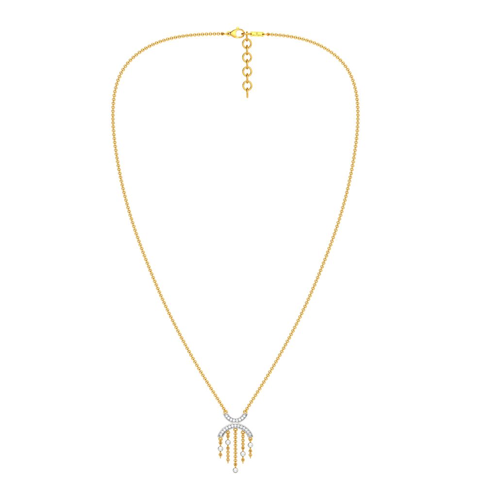 Curves of Shimmer Diamond Necklaces