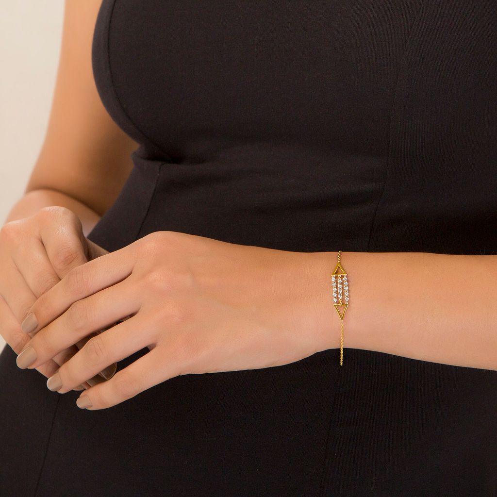 Dangle Triangle Diamond Bracelets