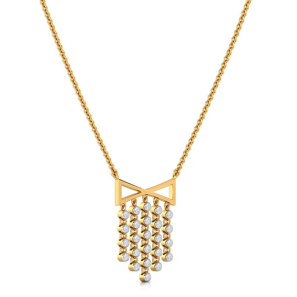 Dangle Triangle Diamond Necklaces