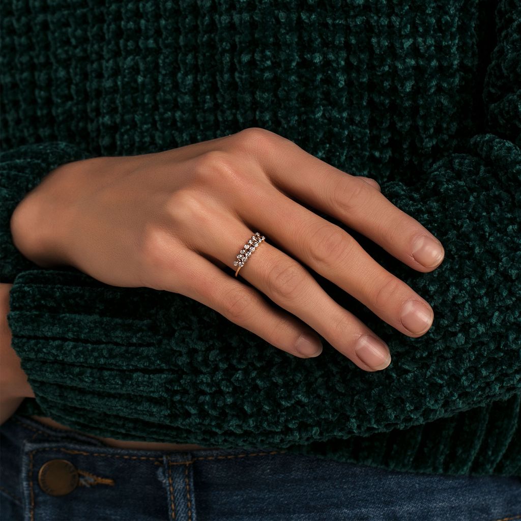 Looped Fringe Diamond Rings alternate view 1