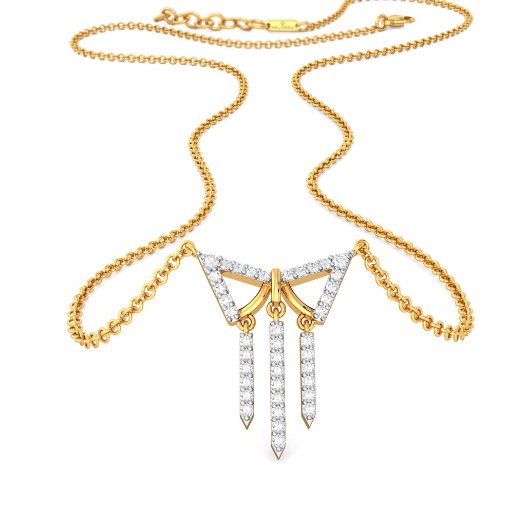 Trigon Frills Diamond Necklaces