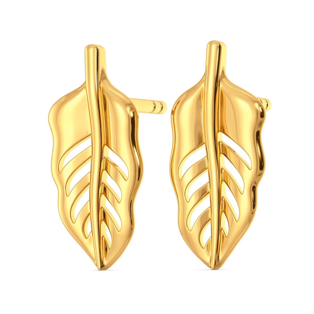 Feather Fiesta Gold Earrings