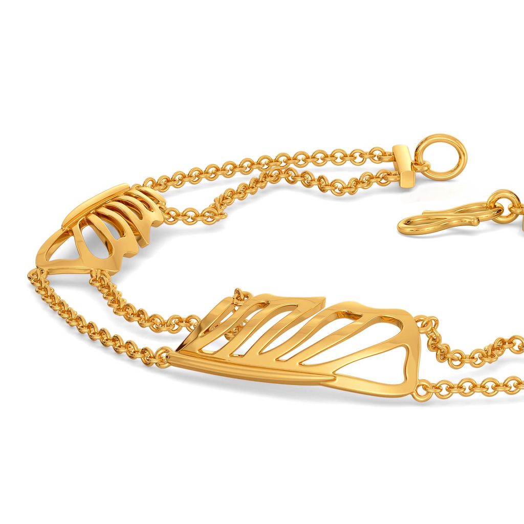 Flirty Feathers Gold Bracelets