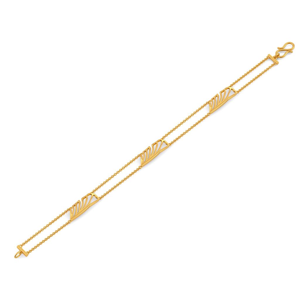 Flirty Feathers Gold Bracelets