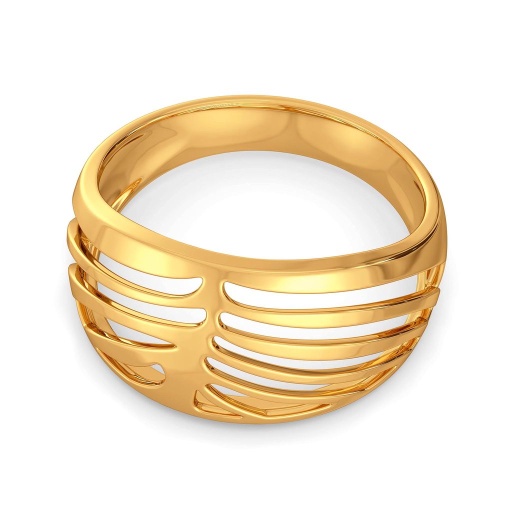 Funky Feathers Gold Rings alternate view 3
