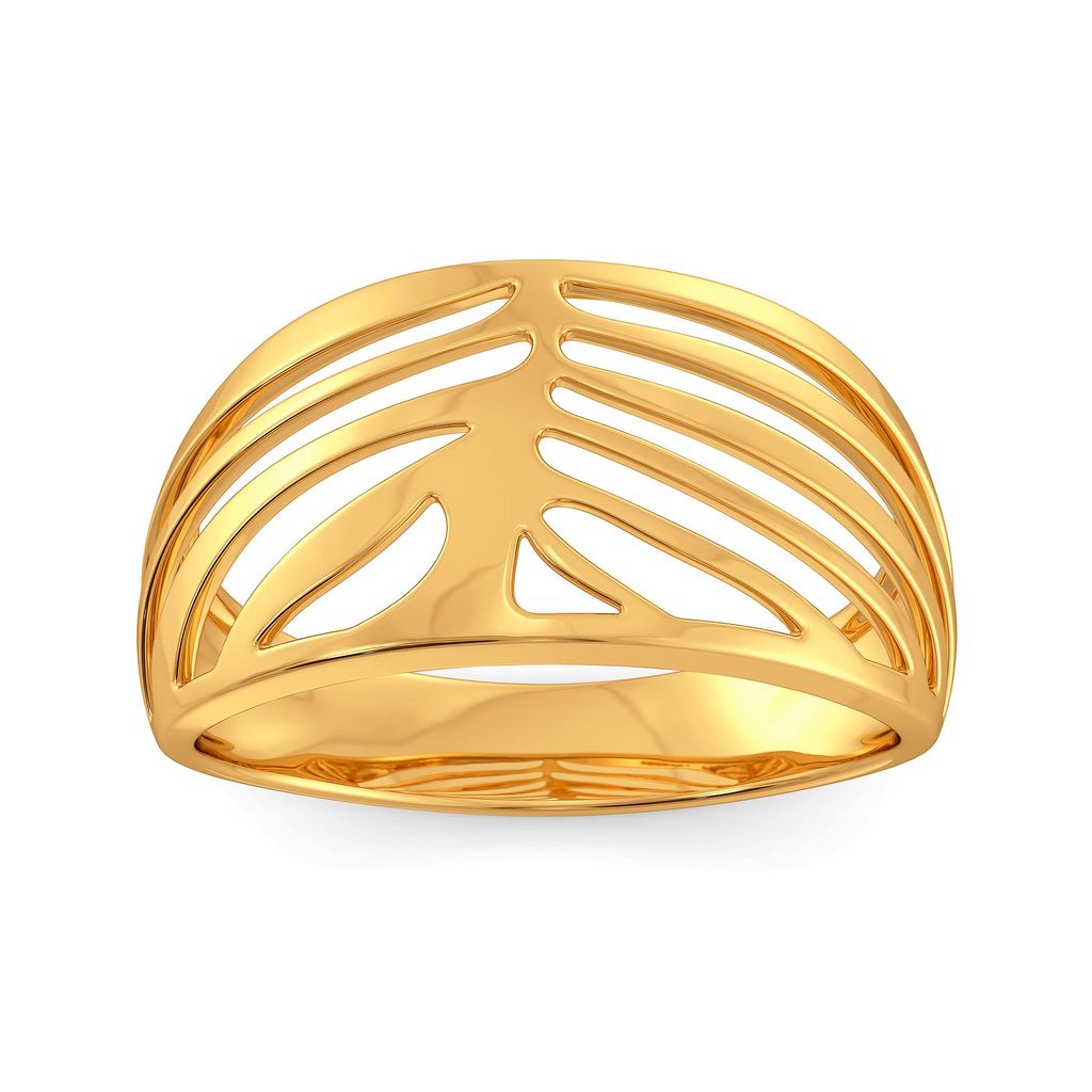 Funky Feathers Gold Rings alternate view 2