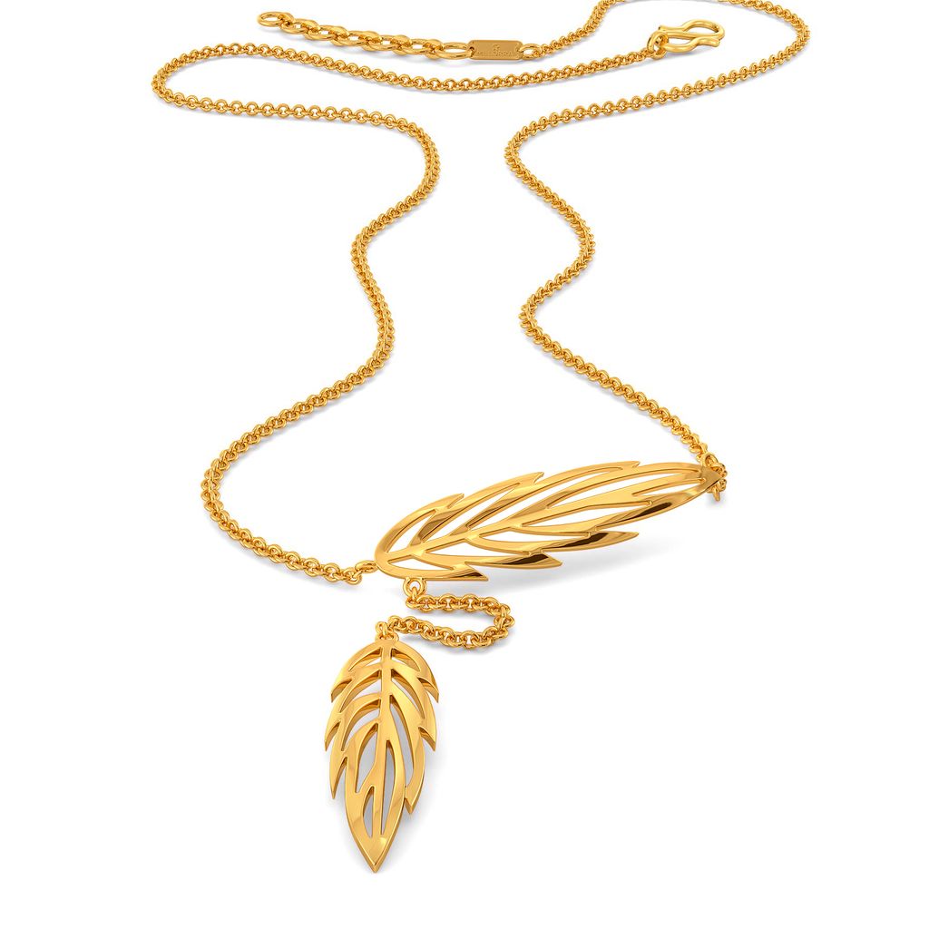 Feathery Fun Gold Necklaces