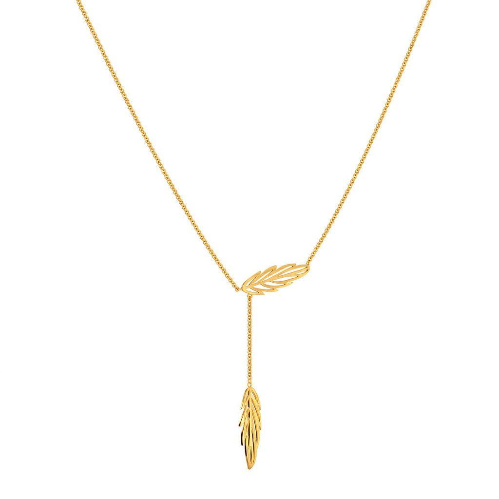 Feathery Fun Gold Necklaces