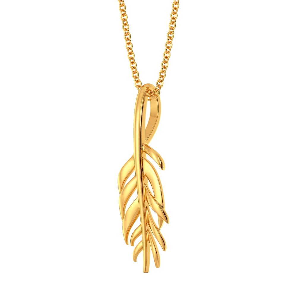 Plume Play Gold Pendants