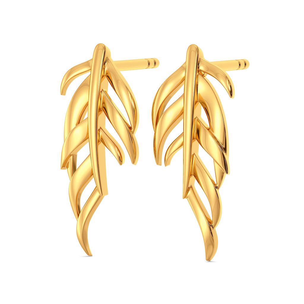 Plume Play Gold Earrings