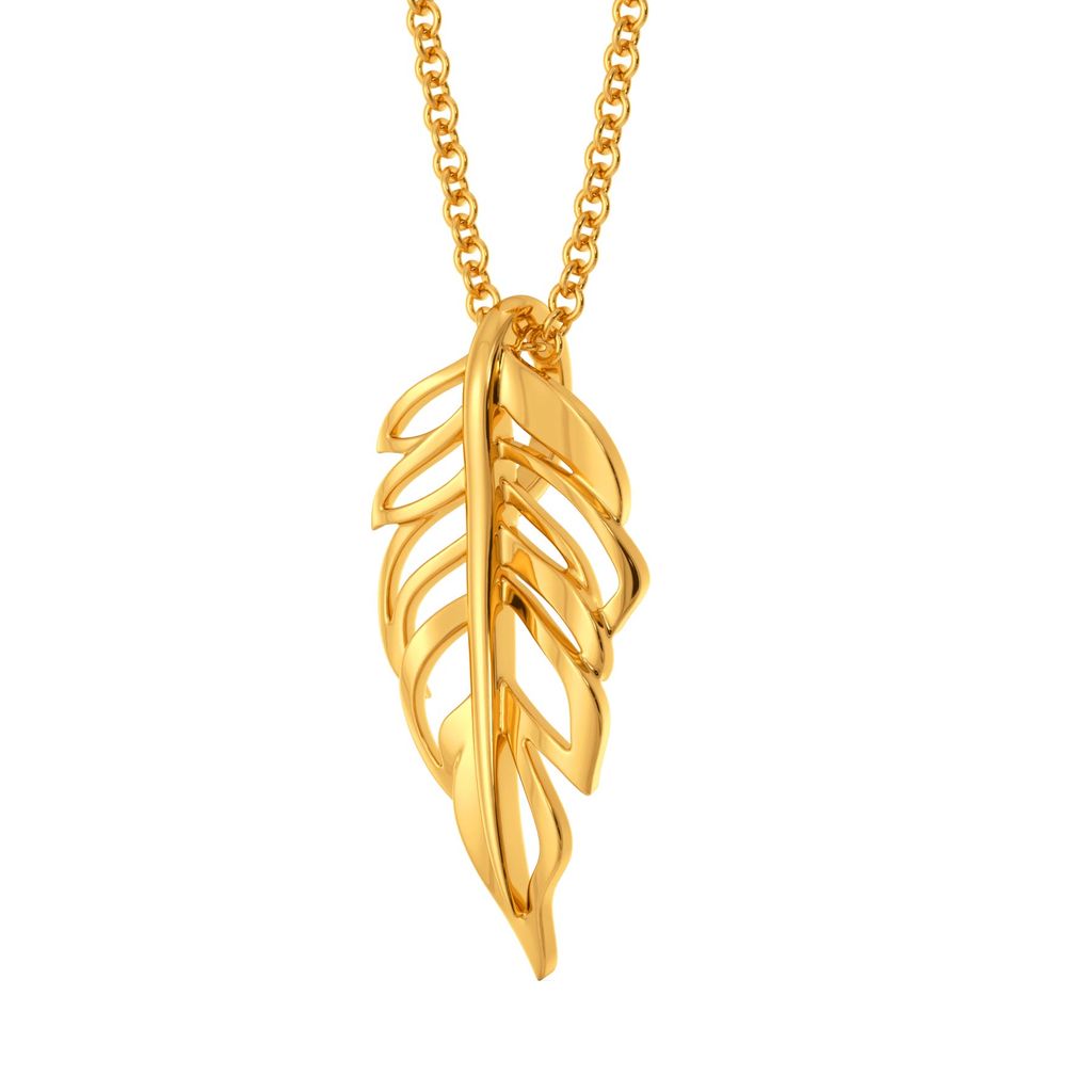 Feather Frizz Gold Pendants