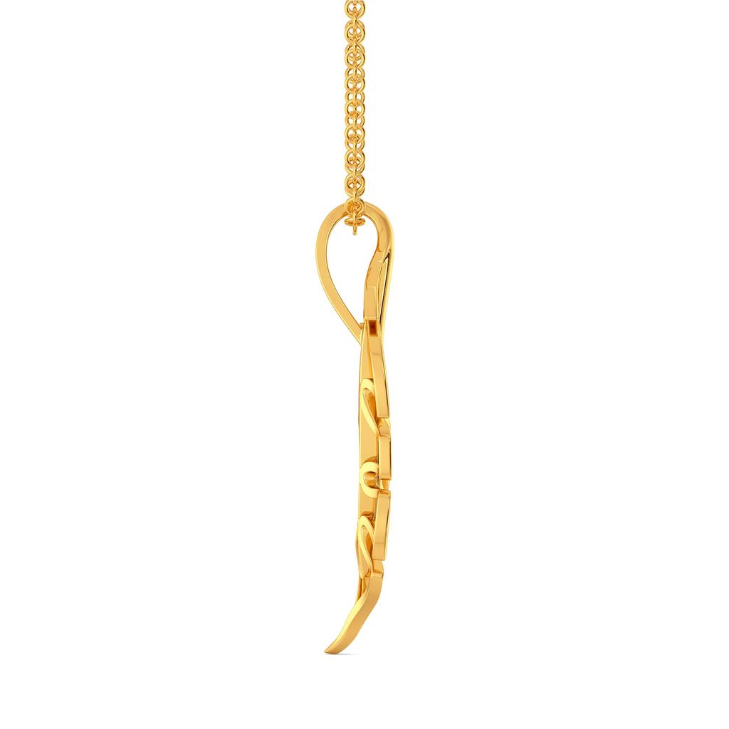 Fancy A Feather Gold Pendants