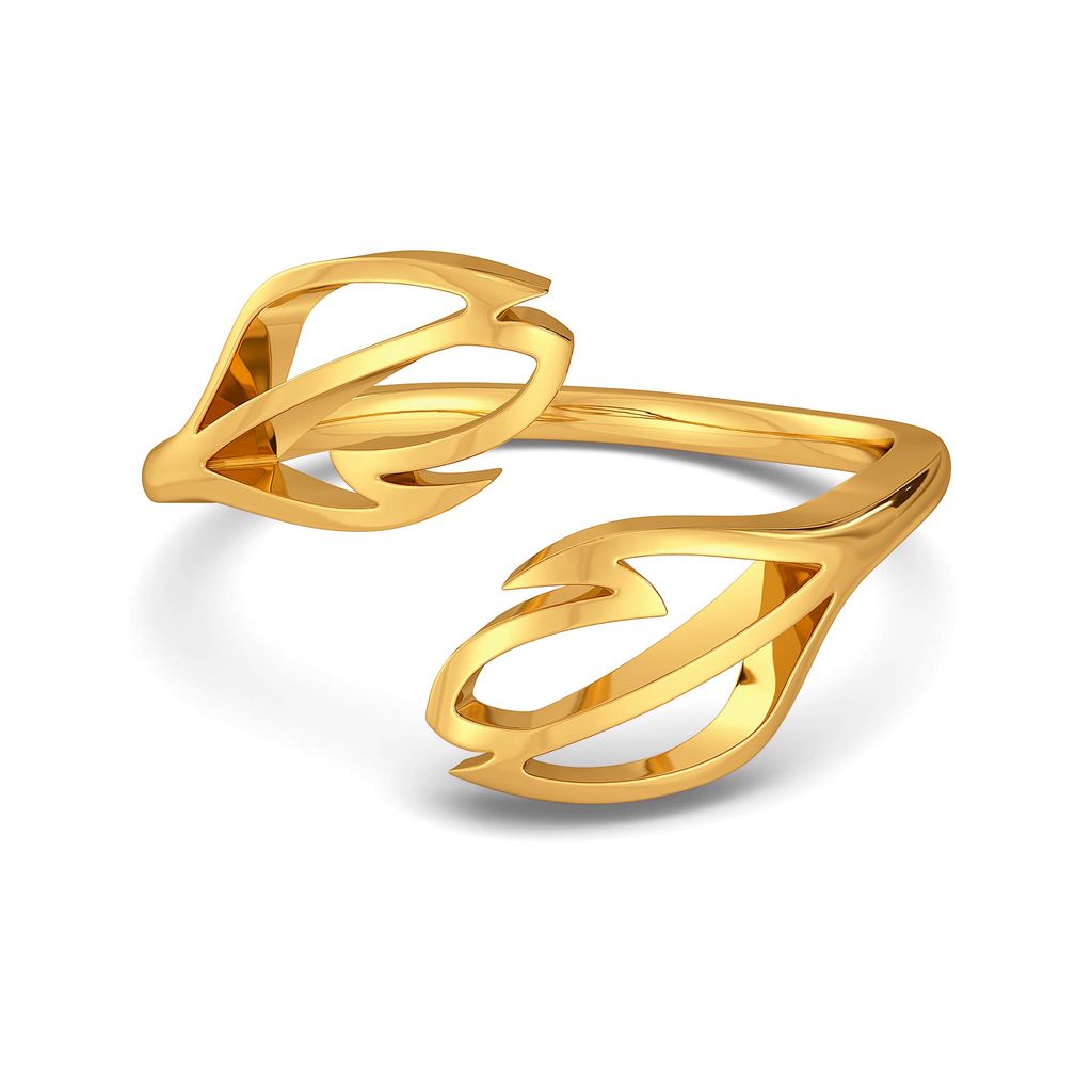 A Lot Like Feather Gold Rings alternate view 3