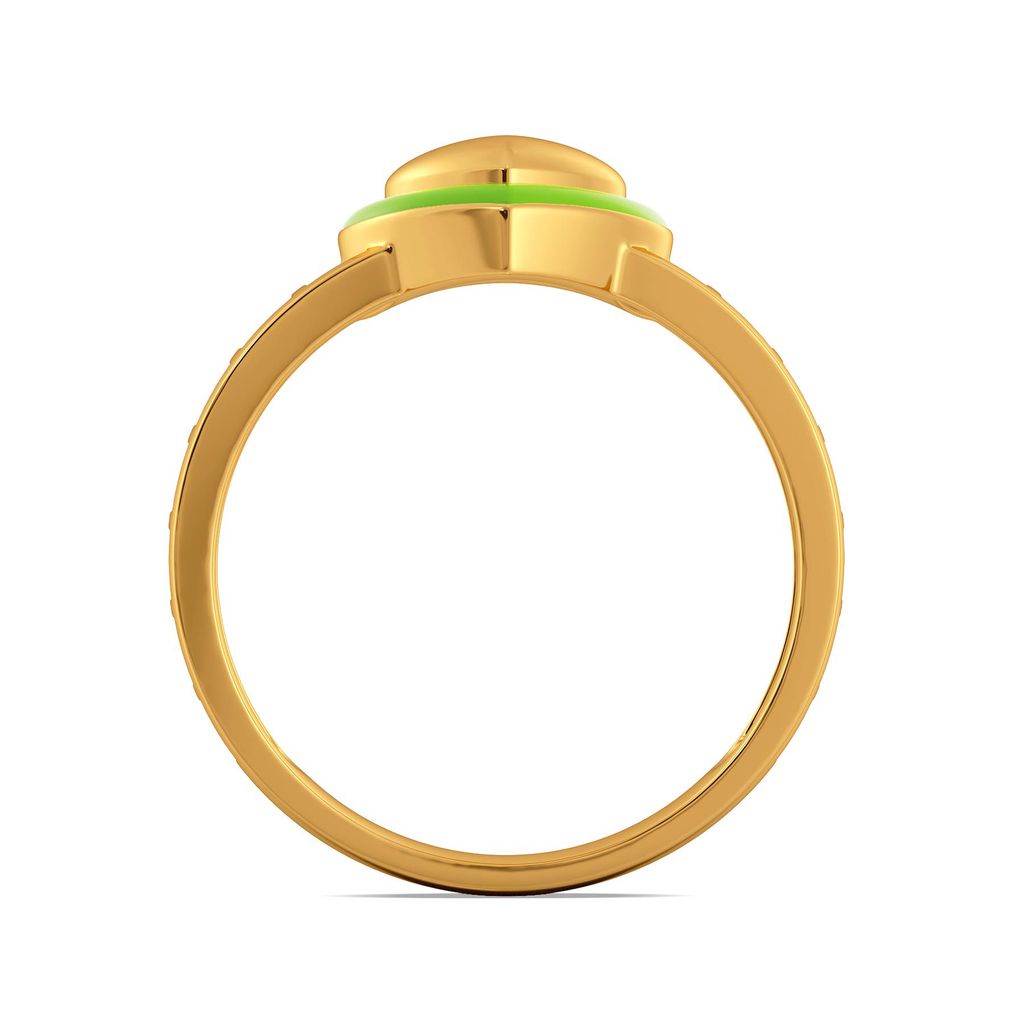 Look at Me Green Gold Rings image