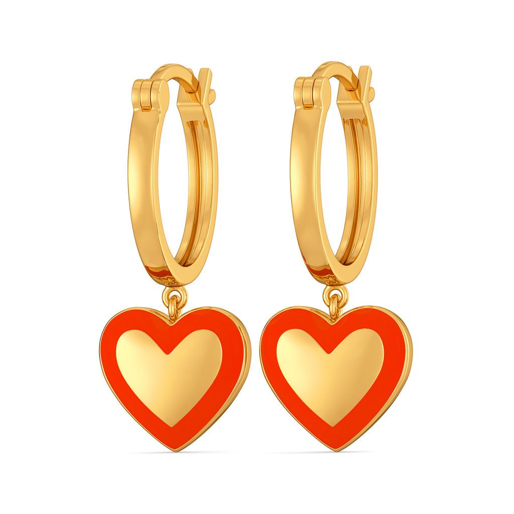 Fluoro Fire Gold Earrings