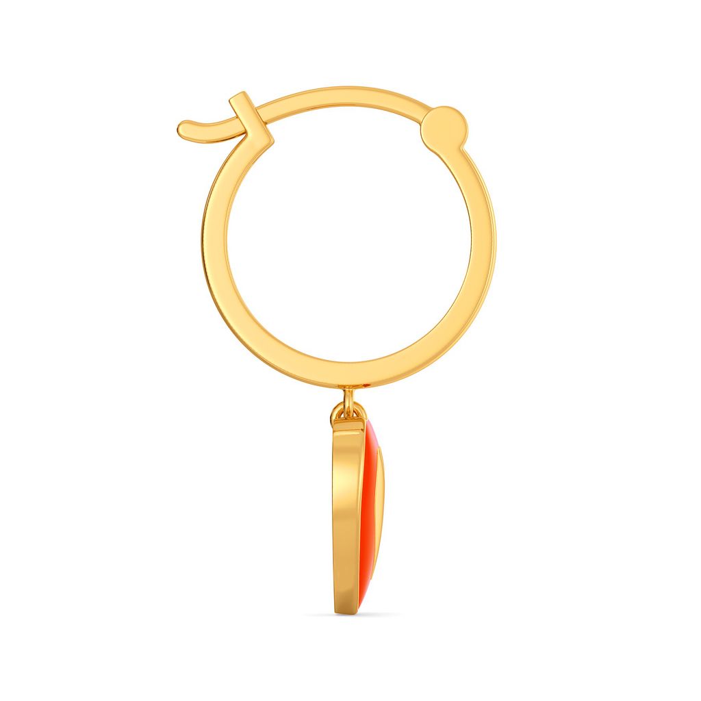 Fluoro Fire Gold Earrings