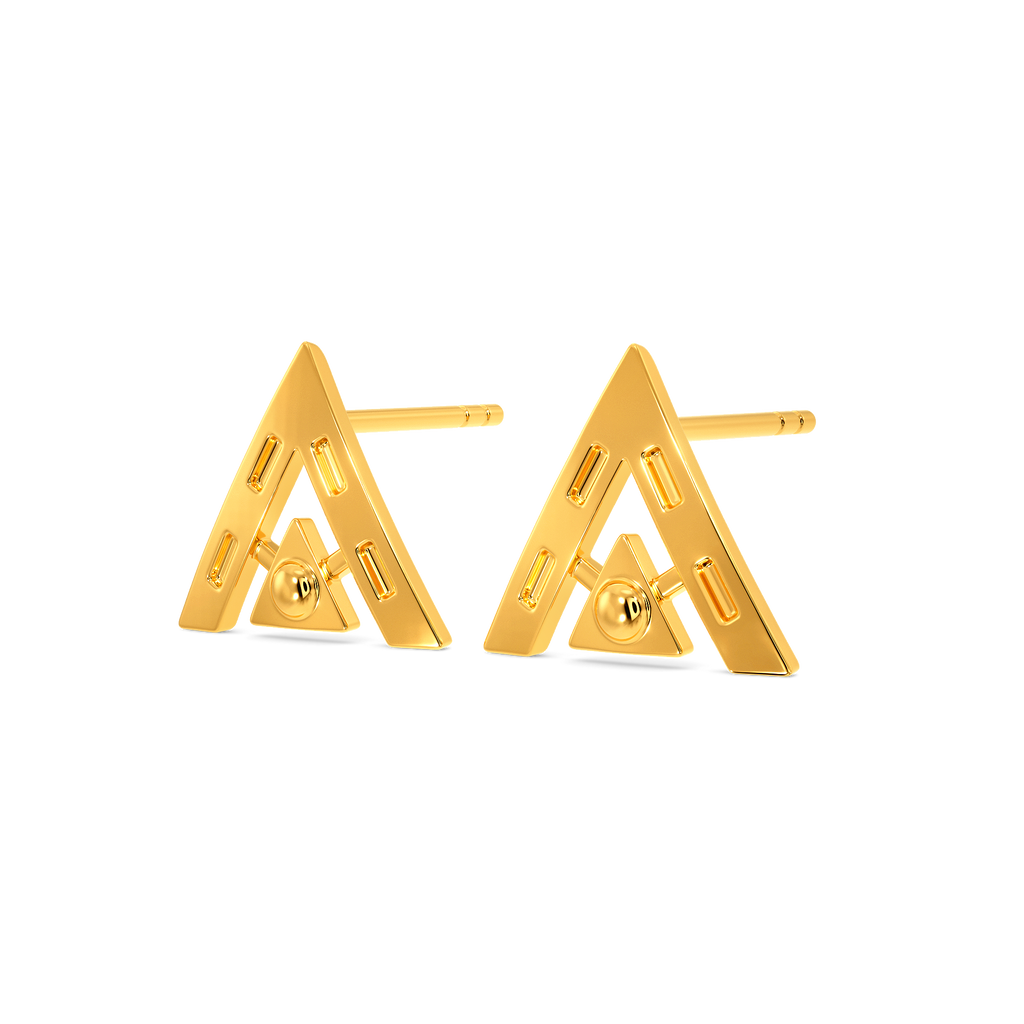 Combat Tribe Gold Earrings