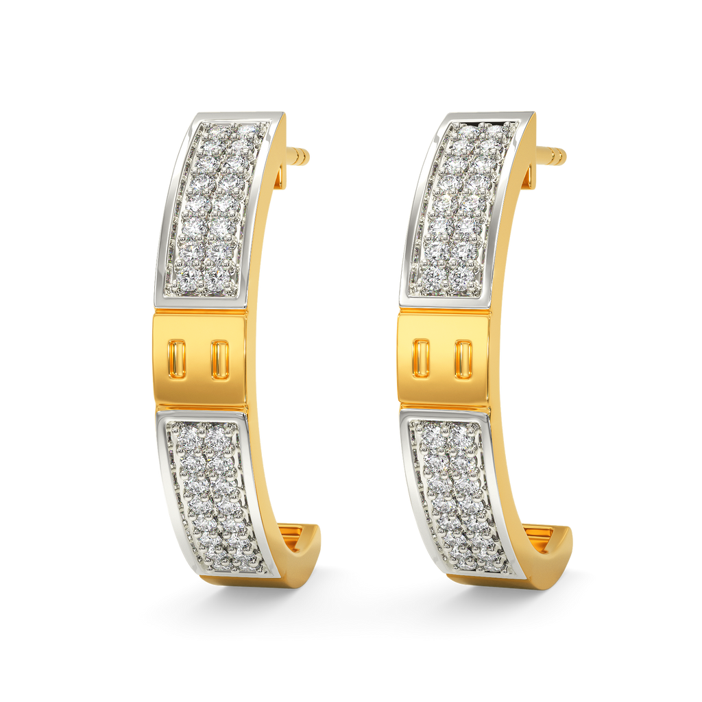 Funky Functional Diamond Earrings