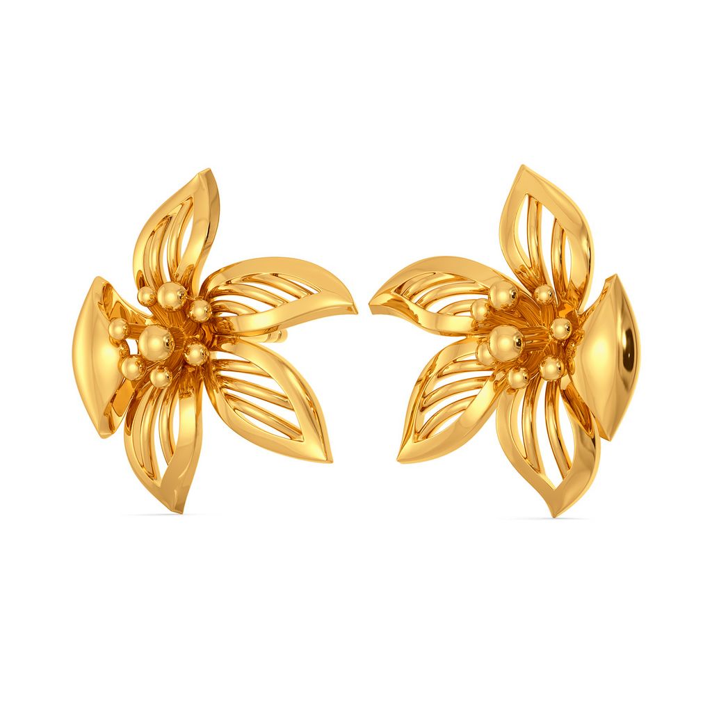Flor de Magnolia Gold Earrings