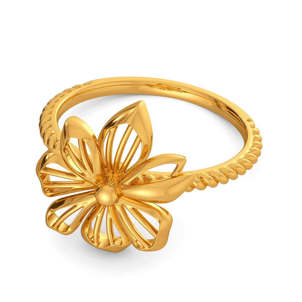 Floral Blooms Gold Rings alternate view 3