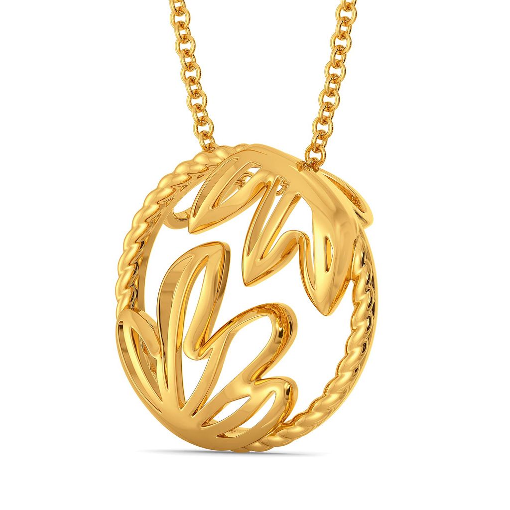 Floral Blooms Gold Pendants
